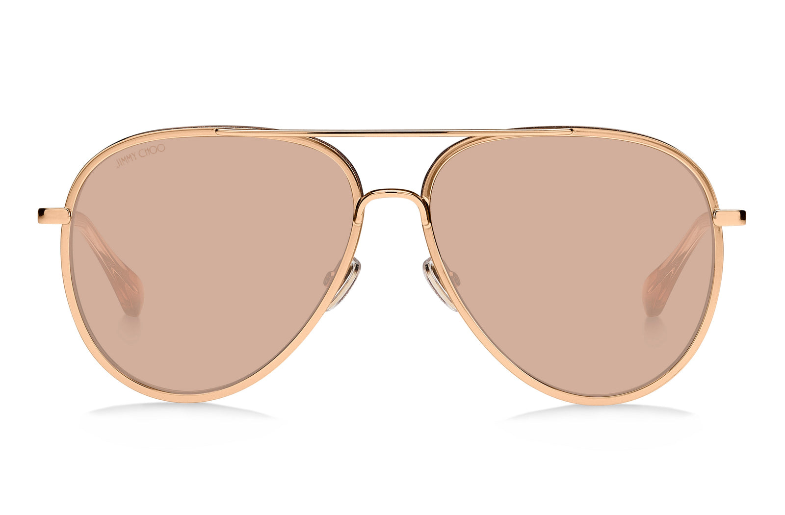 Jimmy Choo Rose Gold Aviator Sunglasses with Brown Gradient Lenses Jimmy Choo Aviator Sunglasses for Women for sale | eBay main image 3