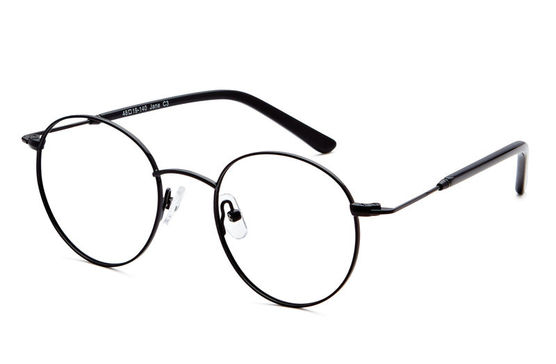 Jane | Round Glasses | Black