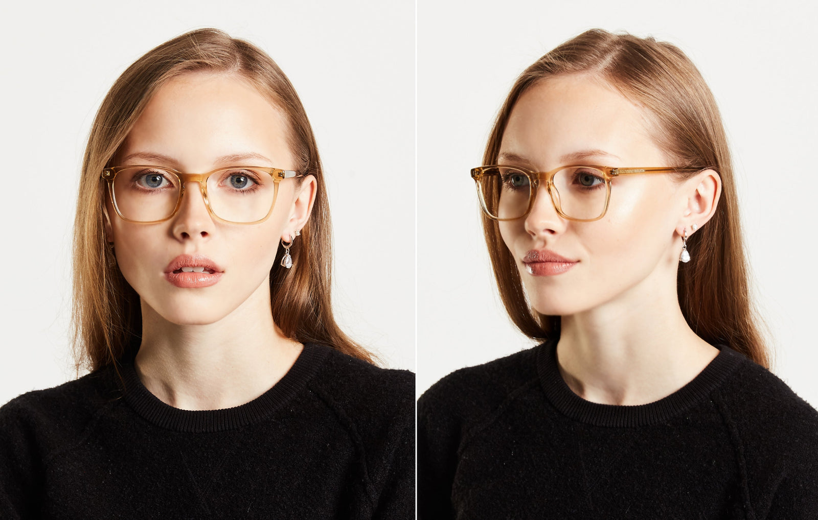 Dart Square Matt Crystal Full Rim Eyeglasses