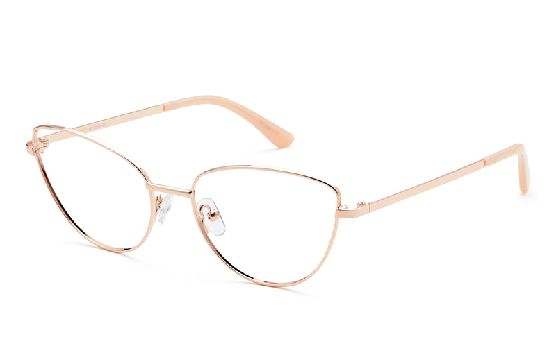 Kylie | Cat Eye Glasses | Rose Gold