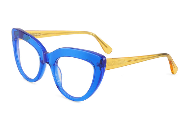 Chelsea | Cat Eye Premium Glasses | Blue