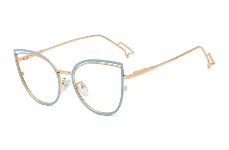 Chloe | Cat Eye Metal Premium Glasses