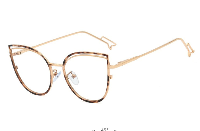 Chloe | Cat Eye Metal Premium Glasses