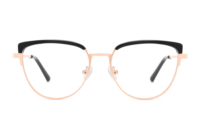 Claire | Cat Eye Metal Glasses