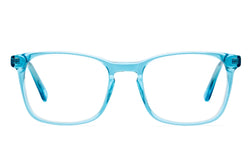 River | Square Clear Glasses | Blue