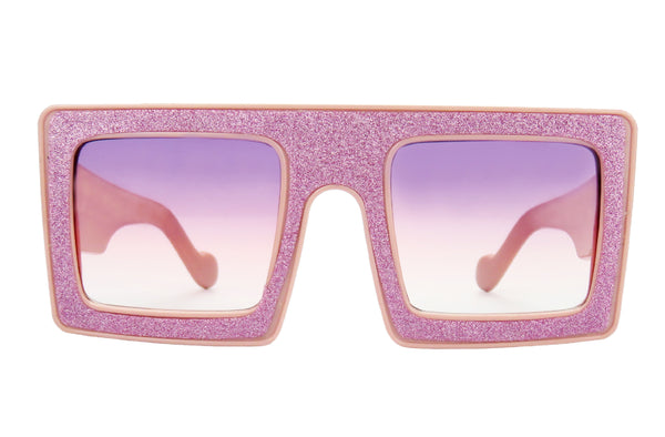 Retro Sunglasses | Square Glitter Sunglasses