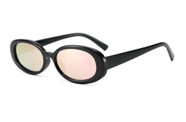 Sydney Sunglasses | Oval Sunglasses Optical King | Black